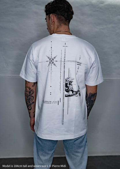 01 Design Pierre Midi white t-shirt